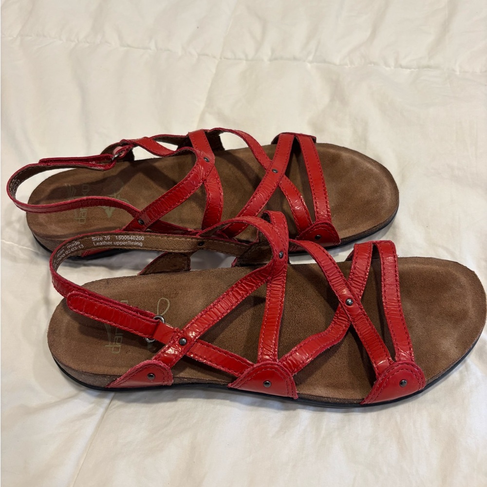 Red DANSKO Strappy Leather Sandals size 39